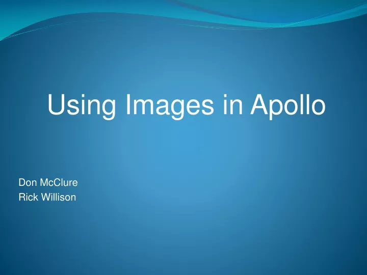 using images in apollo