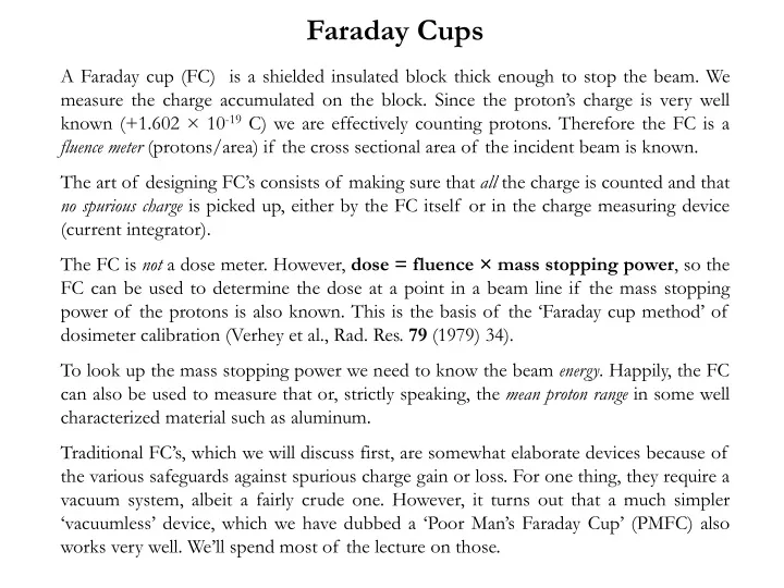 faraday cups