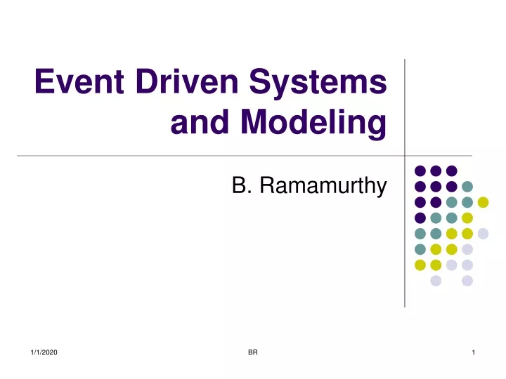 event driven systems and modeling