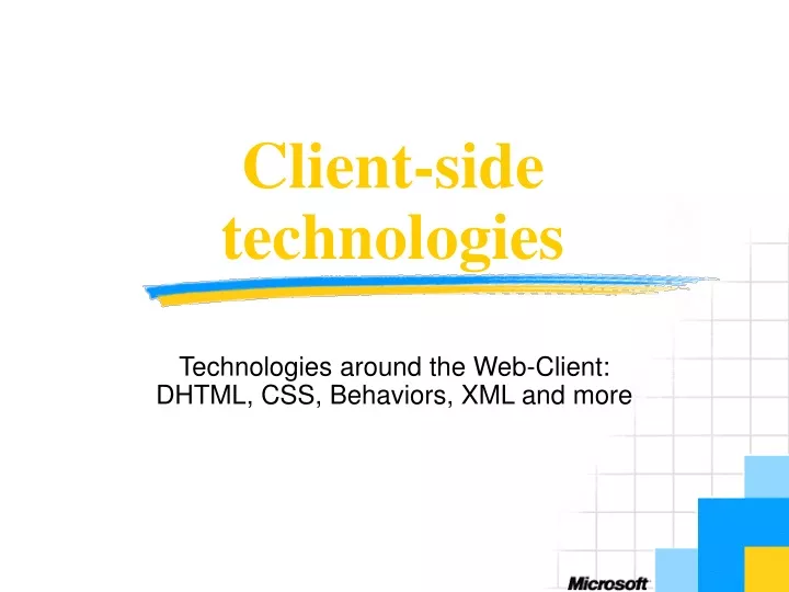 client side technologies