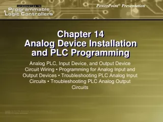 Chapter 14 Analog Device Installation and PLC Programming
