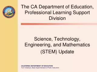 The CA Department of Education, Professional Learning Support Division
