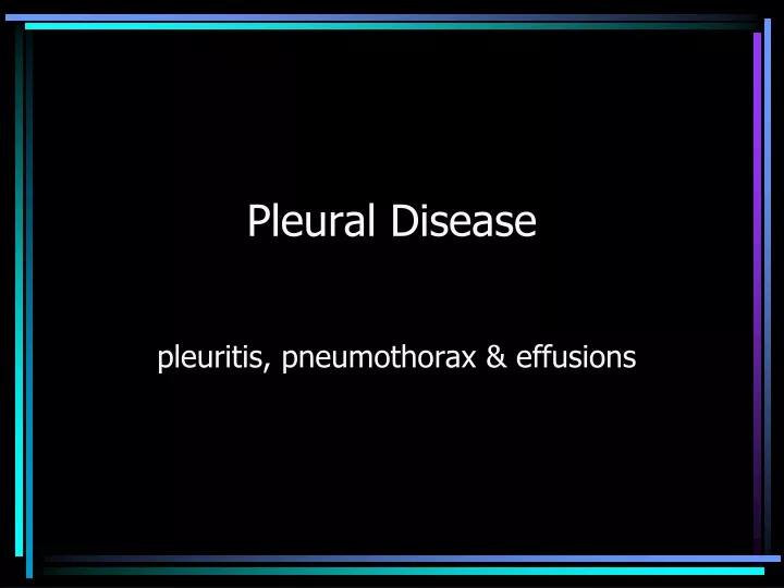 pleural disease