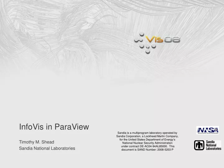 infovis in paraview