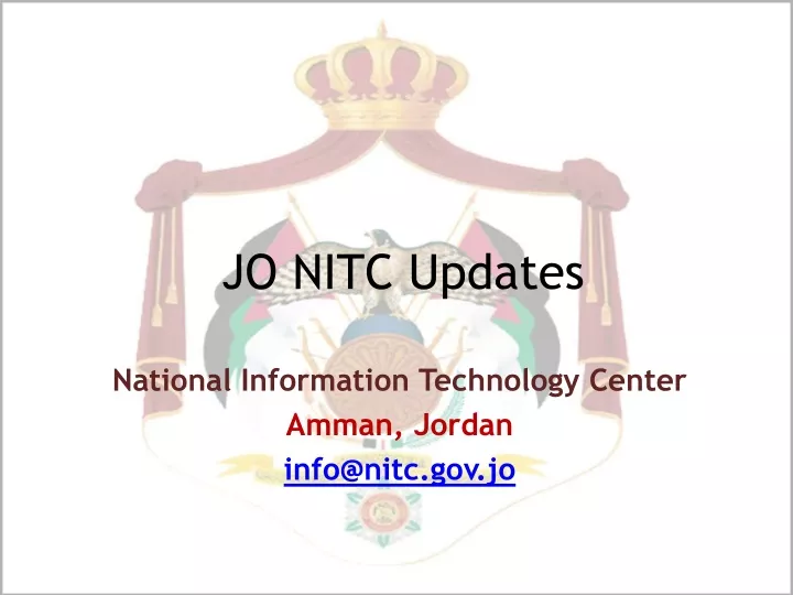 jo nitc updates