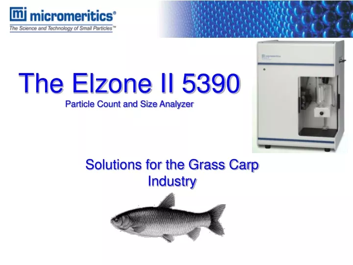 the elzone ii 5390 particle count and size