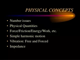 PHYSICAL CONCEPTS