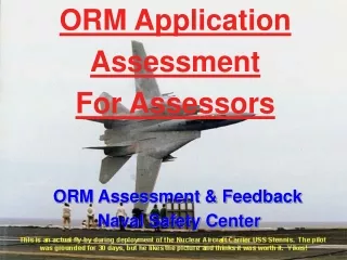 ORM Assessment &amp; Feedback