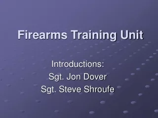 Firearms Training Unit