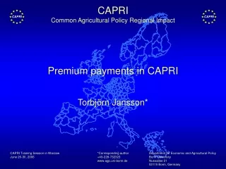 Premium payments in CAPRI
