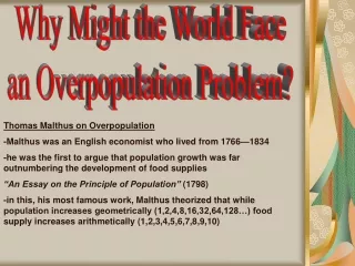 Why Might the World Face an Overpopulation Problem?