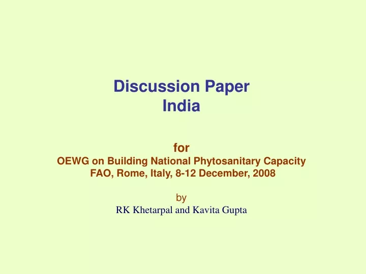 discussion paper india for oewg on building