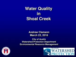 Water Quality in  Shoal Creek