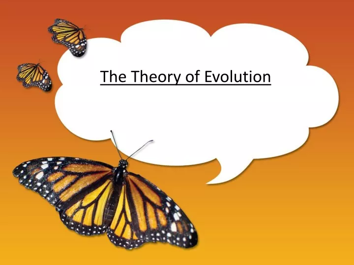 the theory of evolution