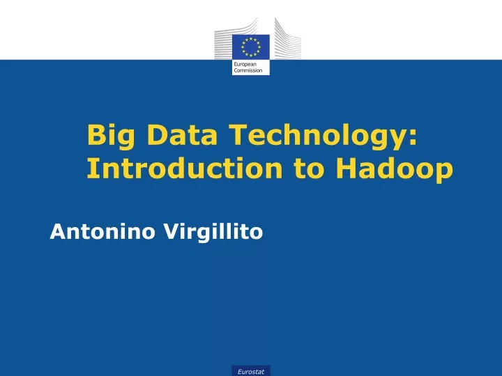 big data technology introduction to hadoop