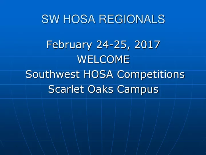 sw hosa regionals