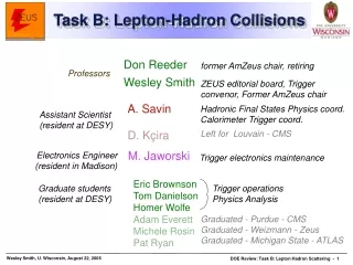 Task B: Lepton-Hadron Collisions