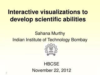 Interactive visualizations to develop scientific abilities