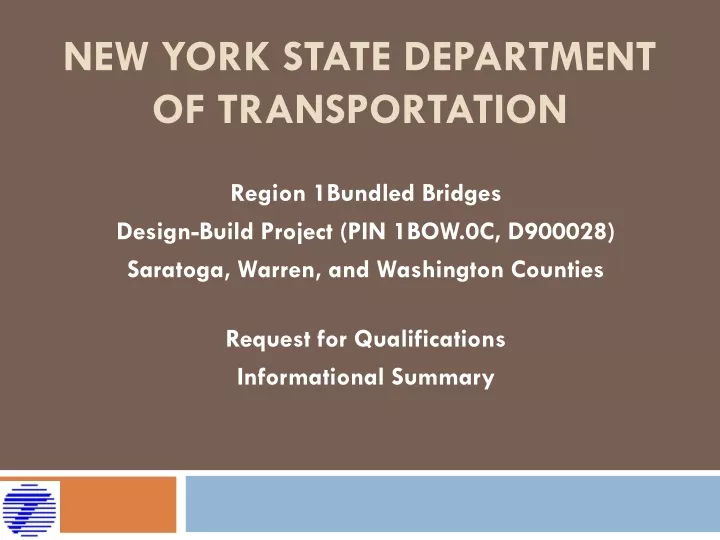 new york state department of transportation