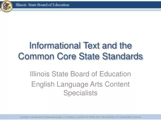 Informational Text and the Common Core State Standards