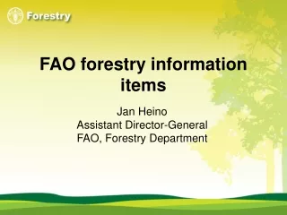 FAO forestry information items