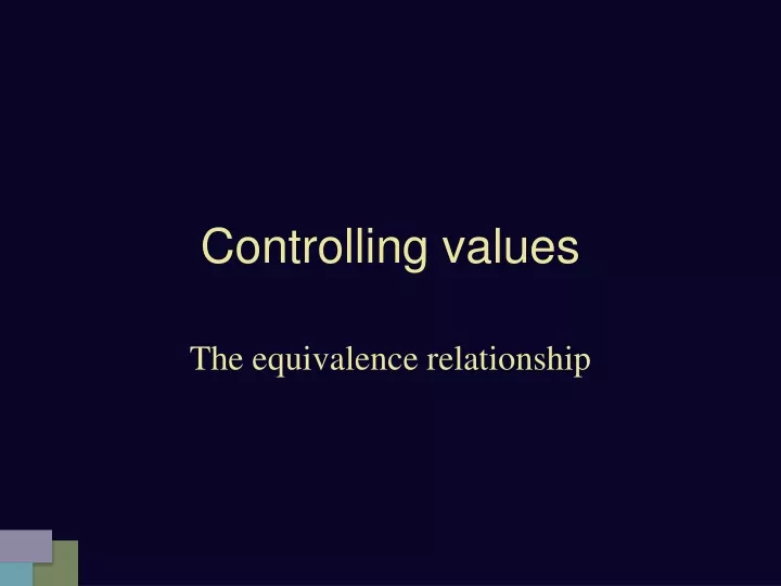 controlling values