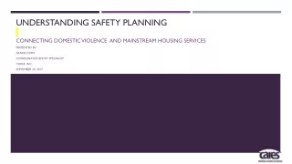 Understanding safety planning