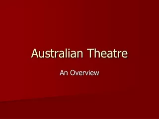 Australian Theatre