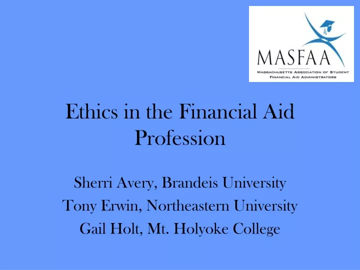 ethics in the financial aid profession