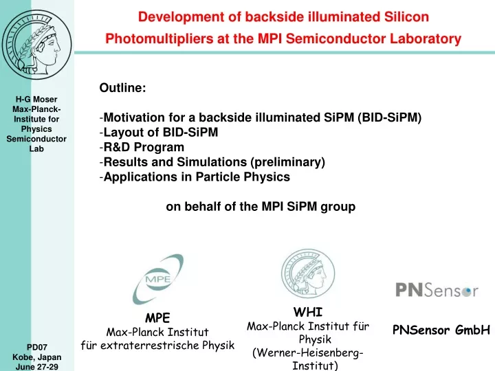 development of backside illuminated silicon photomultipliers at the mpi semiconductor laboratory