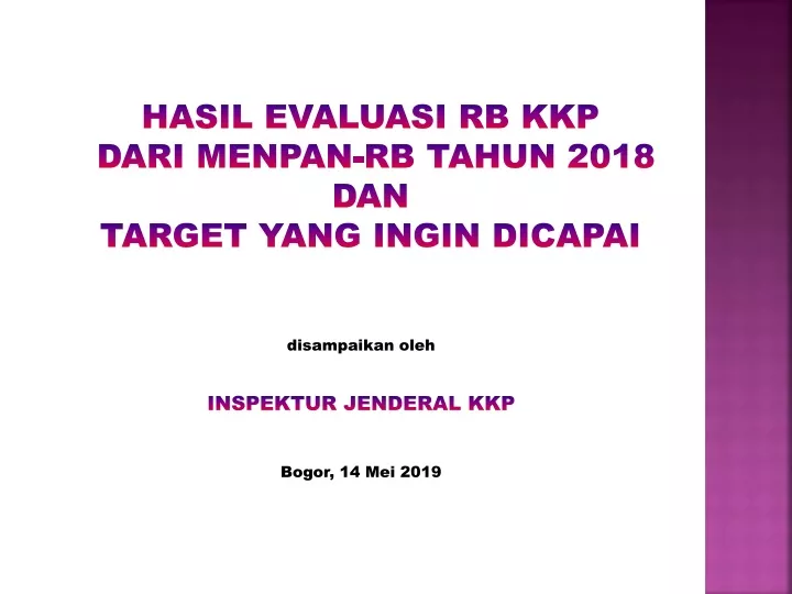 hasil evaluasi rb kkp dari menpan rb tahun 2018