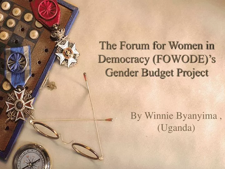 the forum for women in democracy fowode s gender budget project