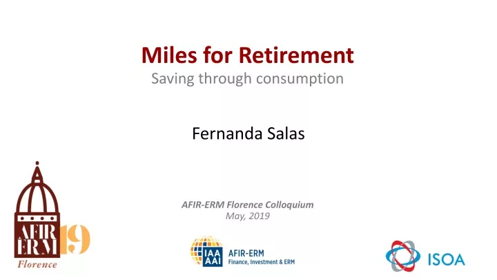 miles for retirement