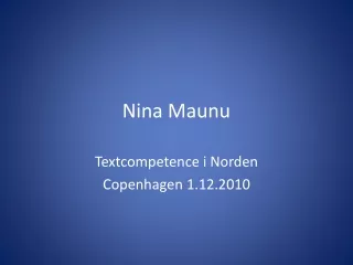 Nina Maunu