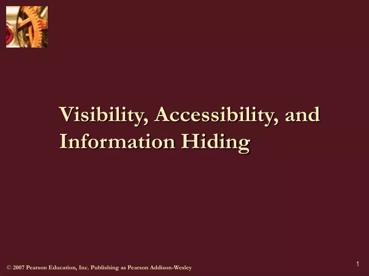 visibility accessibility and information hiding