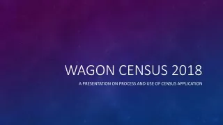 WAGOn  CENSUS 2018
