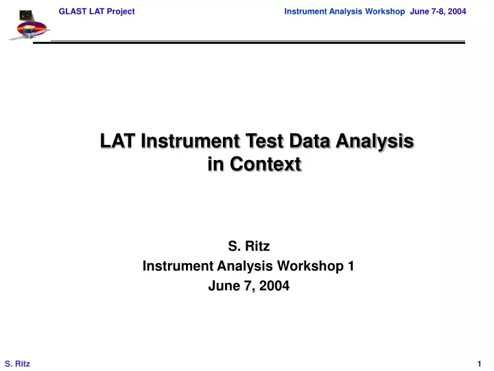 lat instrument test data analysis in context