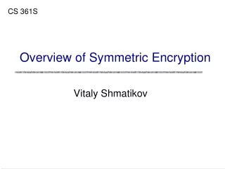 Overview of Symmetric Encryption