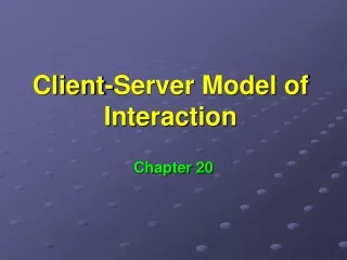 Client-Server Model of Interaction