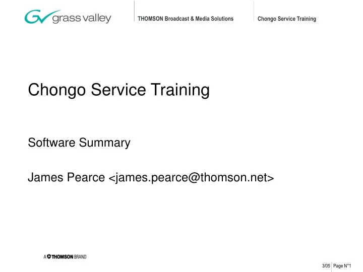 chongo service training
