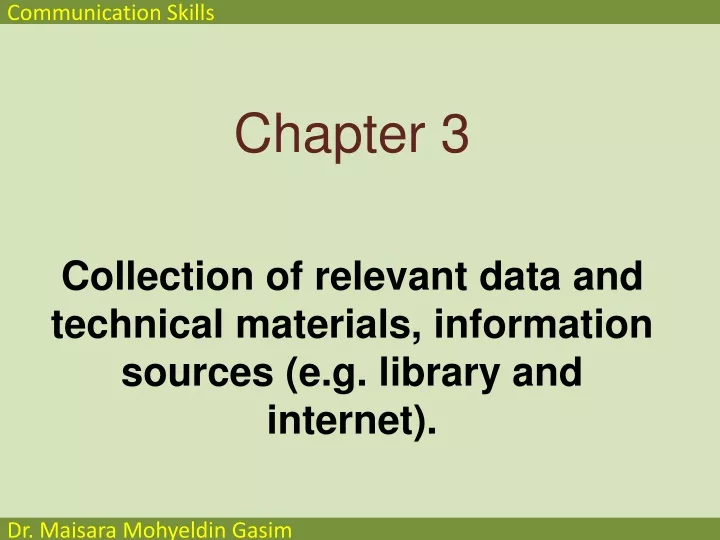 chapter 3 collection of relevant data