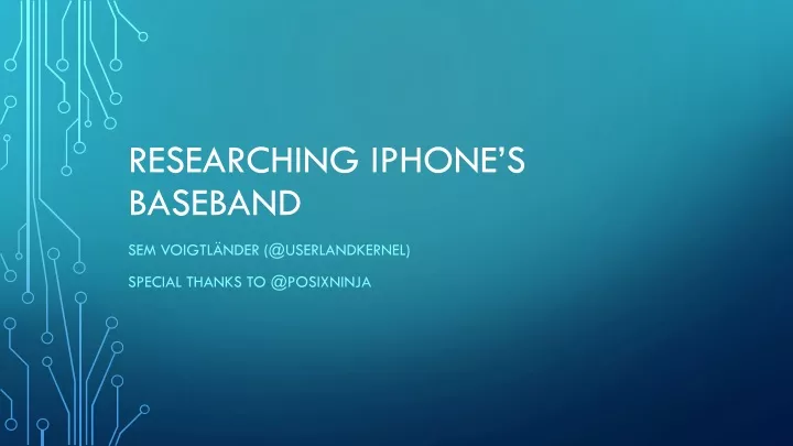 researching iphone s baseband