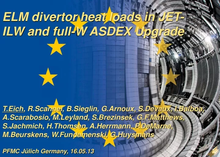 elm divertor heat loads in jet ilw and full