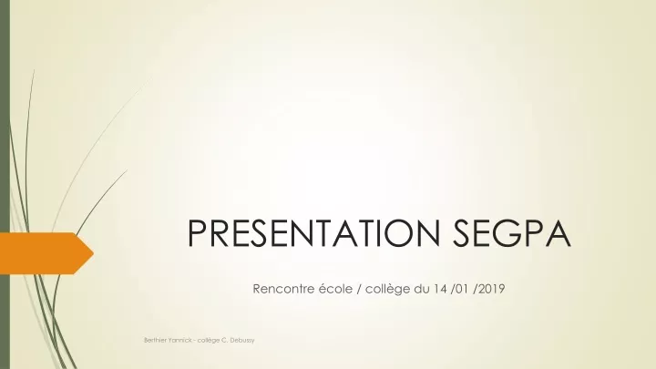 presentation segpa