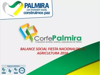 BALANCE SOCIAL FIESTA  NACIONALDE  LA AGRICULTURA 2016