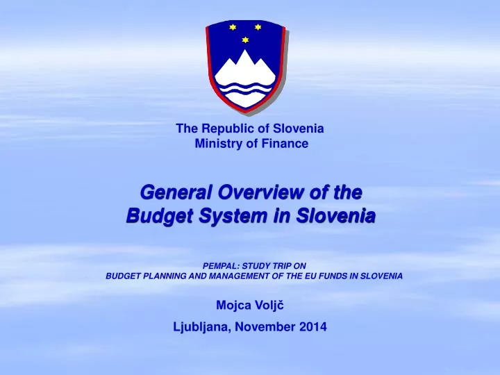 general overview of the budget system in slovenia