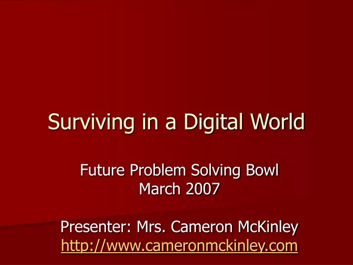 surviving in a digital world