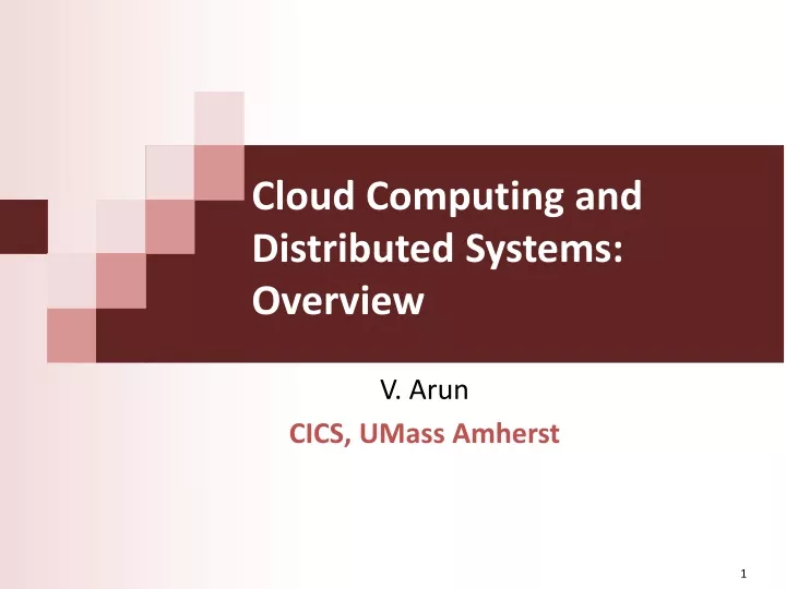 cloud computing and distributed systems overview