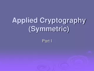 Applied Cryptography (Symmetric)