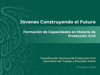 Coordinación Nacional de Protección Civil Secretaría del Trabajo y Previsión Social